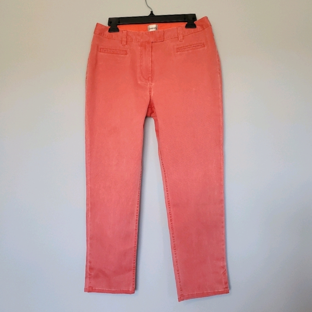 Chico's Crop Pant, Muted Red, Size 8